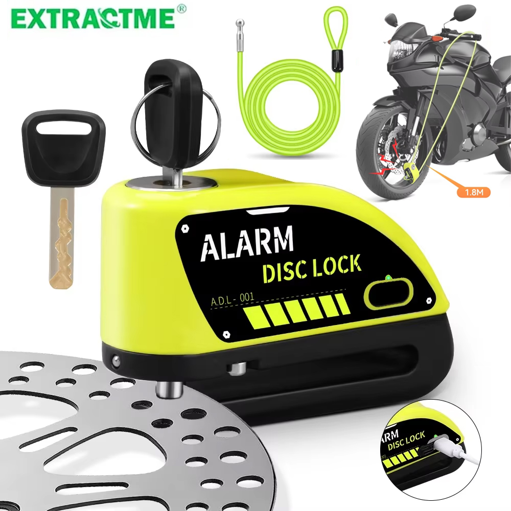 Disc Lock Brake - Extractme Motorcycle Lock with 110dB Alarm