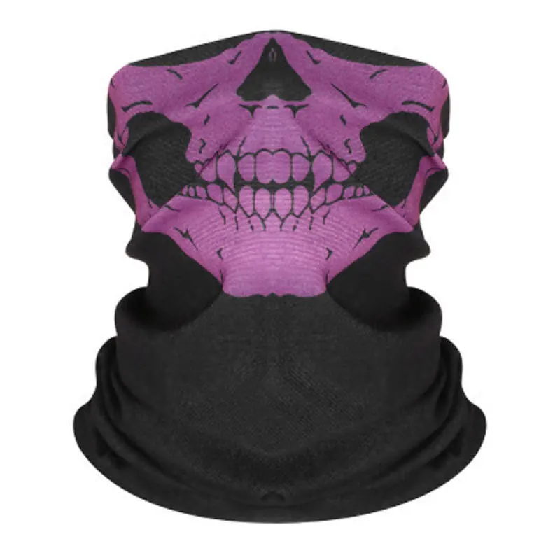 Skull Print Balaclava Face Mas - Motorcycle Gear Youtube 评论和价格