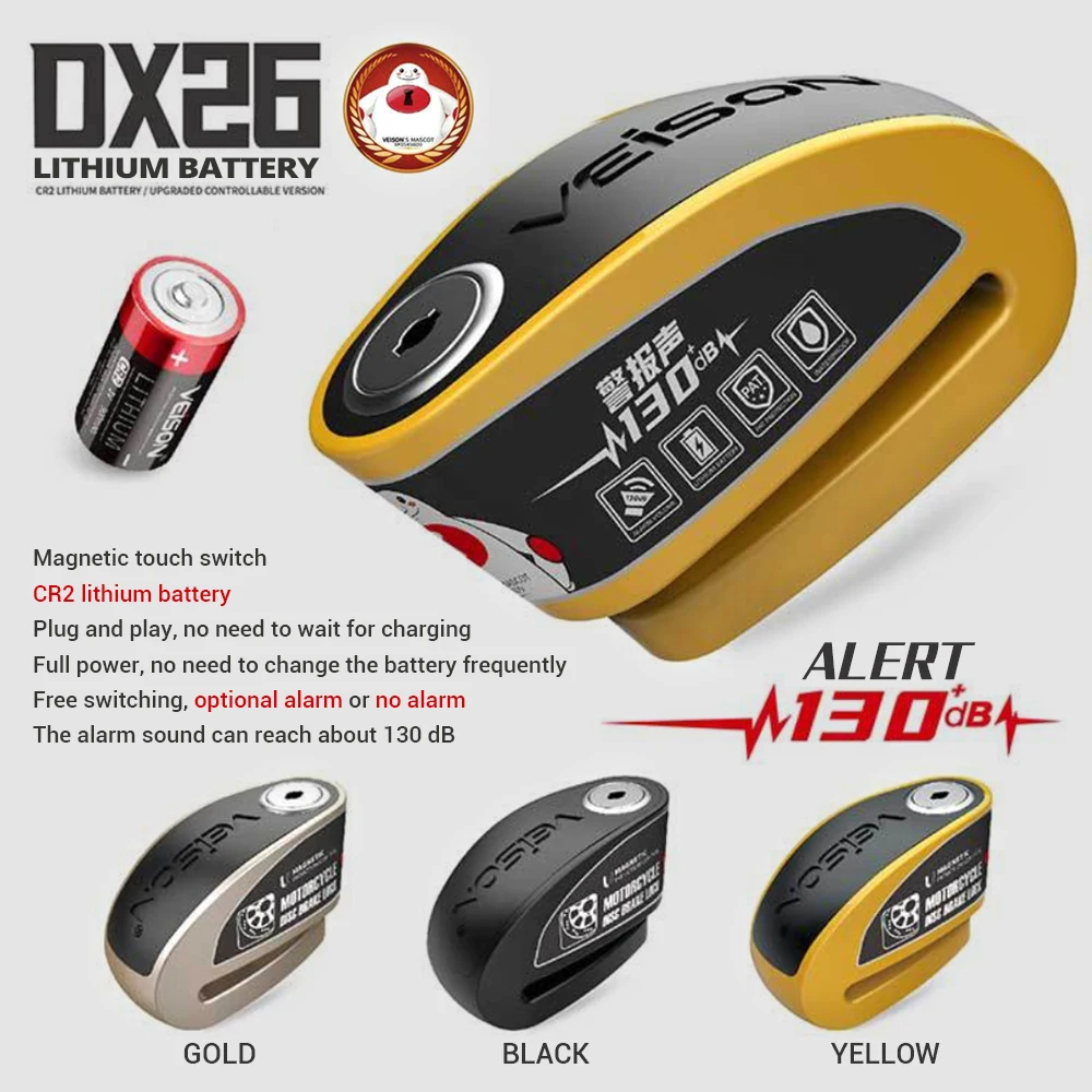 Waterproof Motorcycle Alarm Lo - Disc Lock Brake 评论和价格